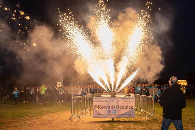 Moonlit Memories Walk 2019 for Rowans Hospice along the Seafront and Old Portsmouth - Fireworks started the walk. Picture: Vernon Nash (150619-021)