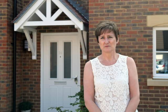 Yvette Davis, 51, outside her home in Jellicoe Drive, Sarisbury Green. Picture: Loughlan Campbell