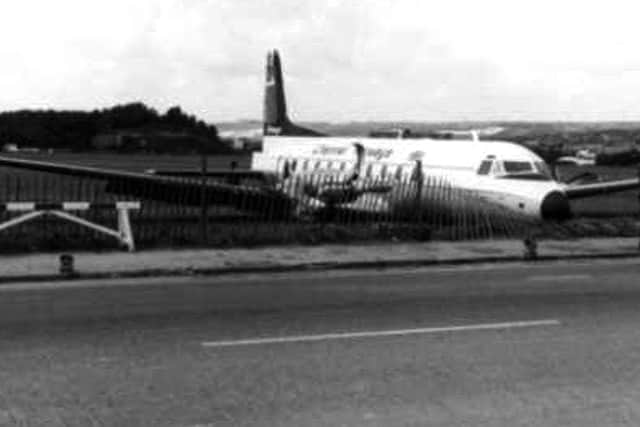 This Channel Islands flight skidded off the grass runway on to Eastern Road, Portsmouth in 1967.  Picture: The News archive.