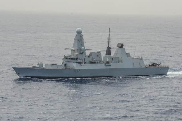 HMS Duncan on operation Sea Garden