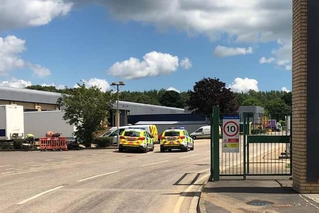 Police cars at Interchange Park in Copnor, Portsmouth. Picture: Millie Salkeld