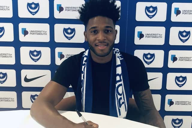 Ellis Harrison has signed a three-year deal at Pompey. Picture: Portsmouth FC