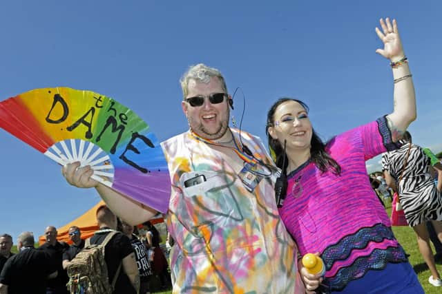 Dame Sharon and Nicola Young from Portsmouth at Portsmouth Pride. Picture: Ian Hargreaves  (220619-6)