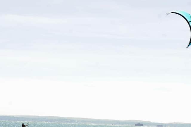 One kitesurfer gets out on the water at the 2019 Hayling Island Kitesurfing Armada Festival. Picture Ian Hargreaves (220619-12)