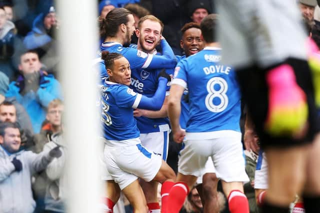 Matt Clarke bagged his second goal for Pompey during a 2-0 win over Accrington Stanley at Fratton Park on February 11, 2017.
