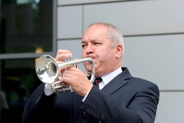 Bugler Jonathan Lush-Camps Picture: Sarah Standing (240619-9589)