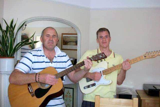Gary Spencer, left, with his son Elliot Spencer before Gary passed away 10 years ago, from meningitis