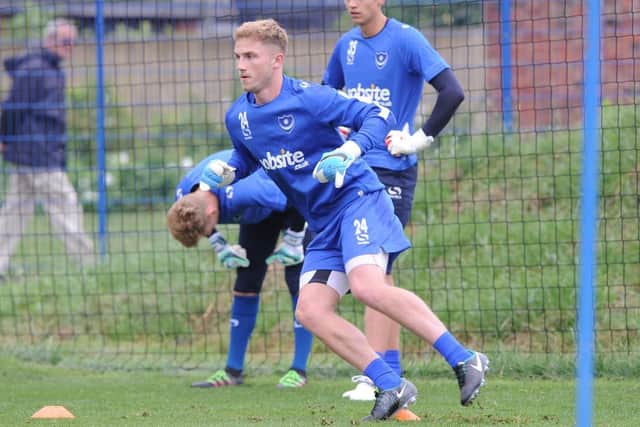 Harry Isted joined Pompey for Kenny Jackett's first training session as boss. Picture: Sarah Standing