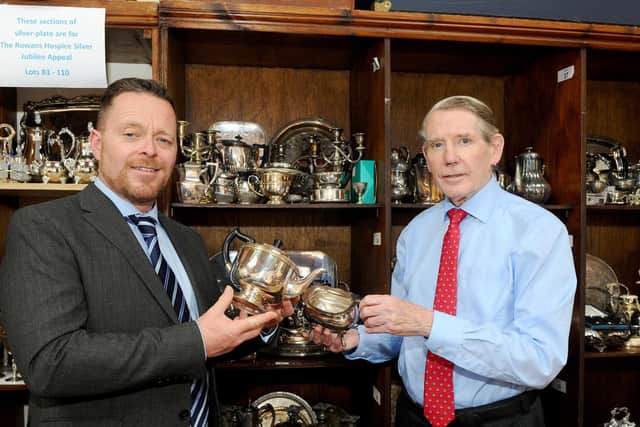 Nesbits managing director and auctioneer John Cameron and co-owner David Nesbit
Picture: Sarah Standing (200619-1277)