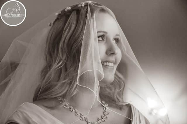 Charley-May on her wedding day. Picture: Carla Mortimer Photography