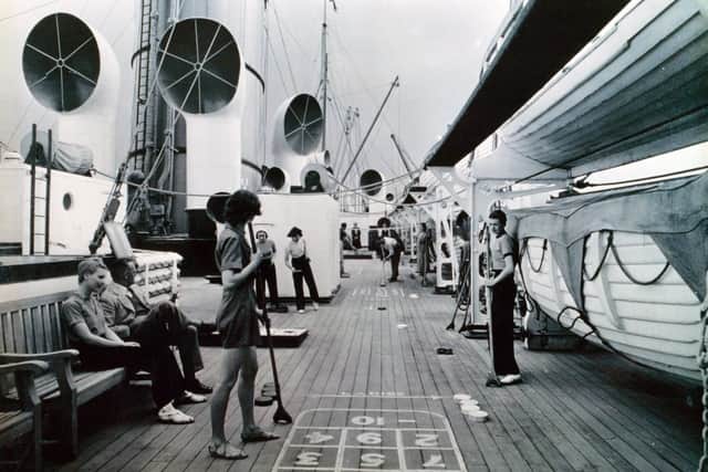 Sports on the Mauretania in 1907