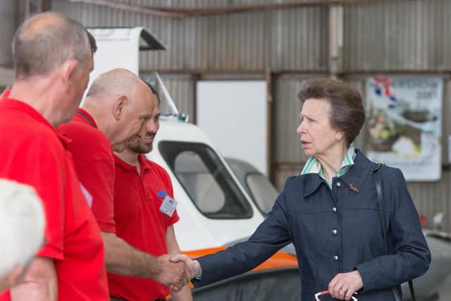 Princess Anne taking a tour of the museum and greeting staff. Picture: Habibur Rahman.