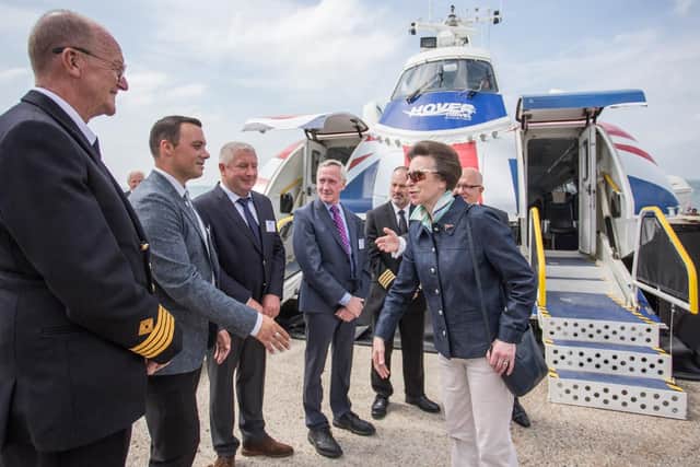 Princess Anne meeting and greeting staff of the Hovercraft Museum. Picture: Habibur Rahman.