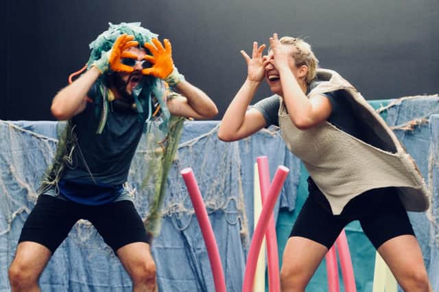 Todos Teatro perform Turtles Don't Like Plastic. Picture: Elizabeth Otway