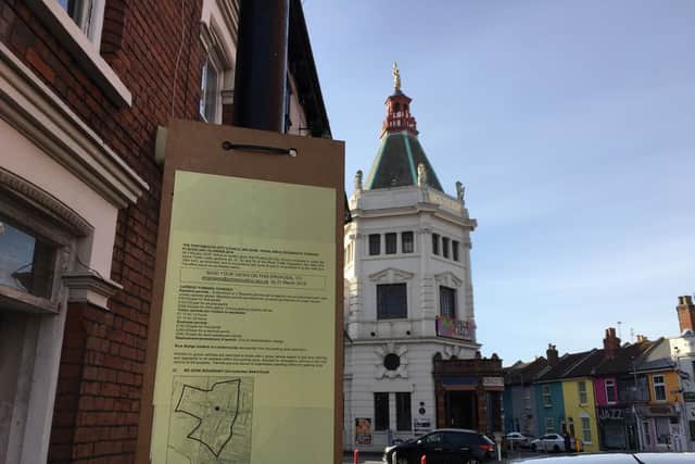 The proposed MD parking zone will be centered around Albert Road