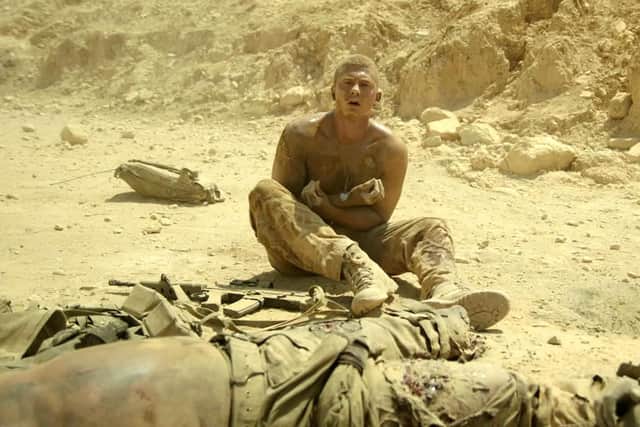 A screen shot of Andy Barlow, played by Liam Ainsworth, from the Bafta-nominated film Kajaki: The True Story