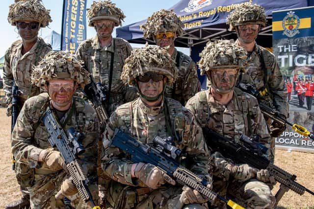 Reservists from 4th Battalion, The Princess of Wales's Royal Regiment at a previous Armed Forces Day event in Portsmouth
Picture: Vernon Nash (180399-019)