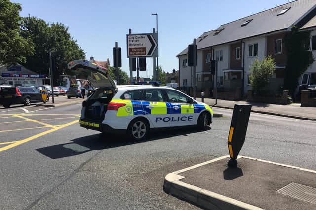 Police in Milton Road. Picture: James Butler