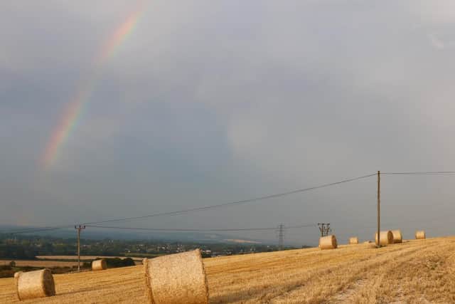 Hay bales on Portsdown hill.
