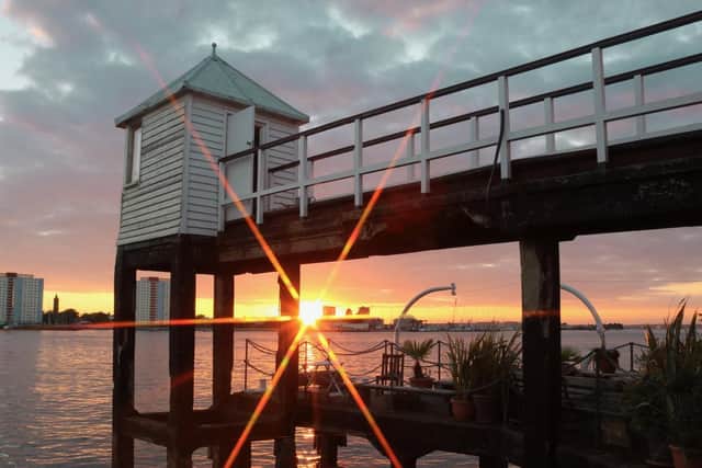 Portsmouth sailing club pier.