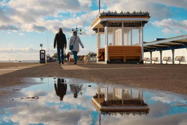 Southsea Promenade reflection.