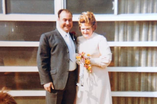 Brian and Bernice on their wedding day in 1973.