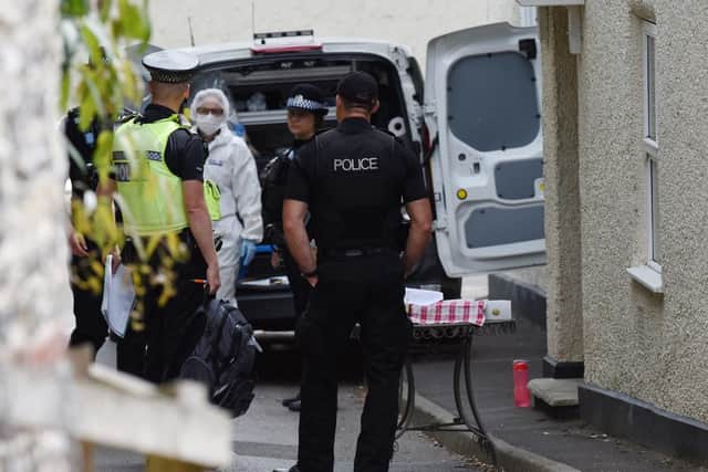 Police in Hambledon on Tuesday 
Picture: Solent News & Photo Agency