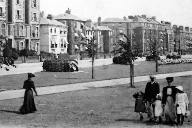 An Edwardian family out for a stroll along  Western Parade, Southsea.