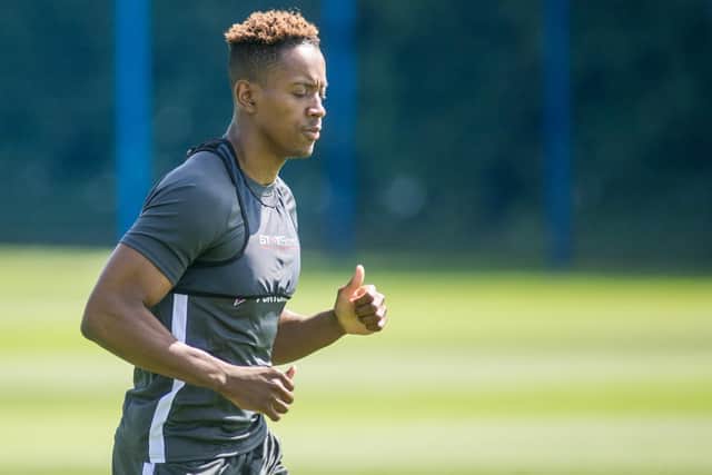 Jamal Lowe in training. Picture: Habibur Rahman