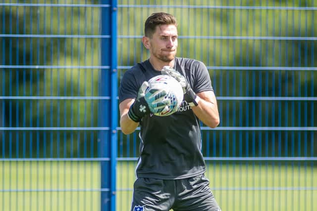 Luke McGee will not be attending Pompey's tour to Dublin as he seeks a new club. Picture: Habibur Rahman