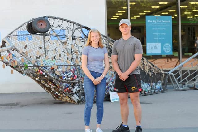 Year 12 students Jack Taylor (16) and Alice Acklam (17). Picture: Sarah Standing (040719-183)