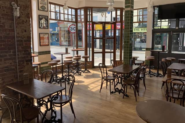 The main seating area in the Greenwich Brew Pub in Osborne Road, which replaces the Belle Isle. Picture: Ben Miles