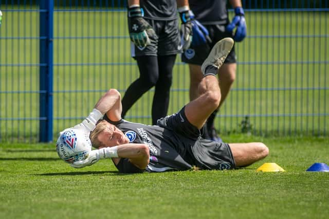 Craig Macgillivray putting in the pre-season graft. Picture: Habibur Rahman