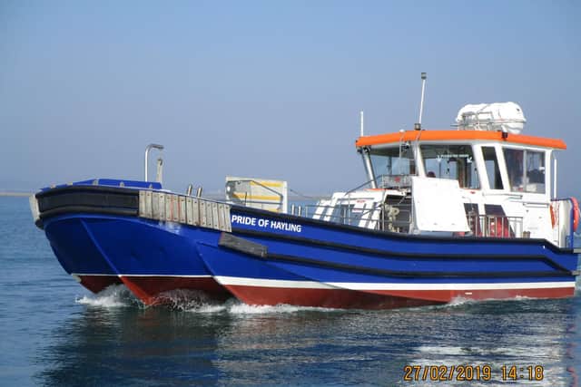 Children have been jumping off the pontoon into the path of the The Hayling Ferry.