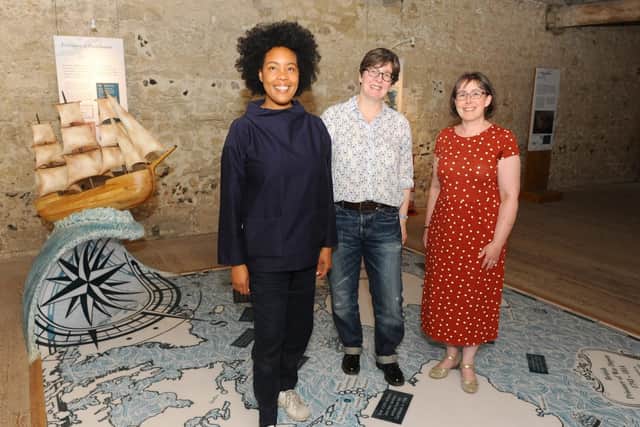 From left, sound artist Elaine Mitchener, consultant historian Abigail Coppins and professor of French studies at the University of Warwick Kate Astbury
Picture: Sarah Standing (080719-321)