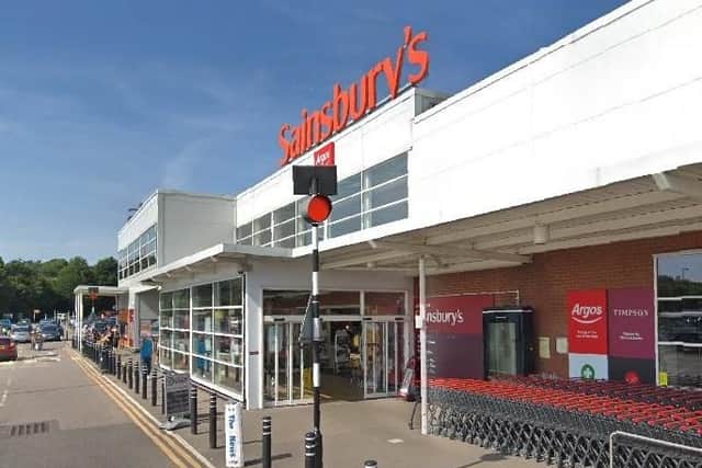 Sainsbury's in Broadcut, Fareham, where Rebecca Connolly was spotted.