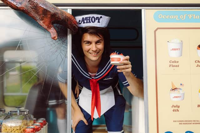 A Stranger Things ice cream van to give away free flavours in Bognor Regis. Picture: Kris Humphreys Photography
