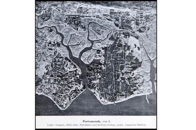 An aerial shot of Portsmouth taken by the Luftwaffe and included in Hitler's guide to invading Britain Picture: PhilYeomans/BNPS