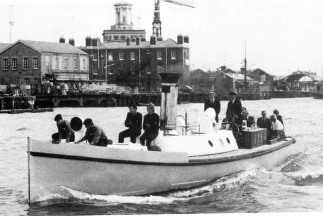 Pinnace 199 in harbour 1980