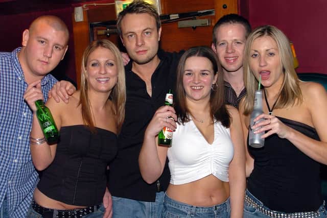 Revellers having a good time at Route 66 nightclub in Guildhall Walk, Portsmouth - (045543-0016)