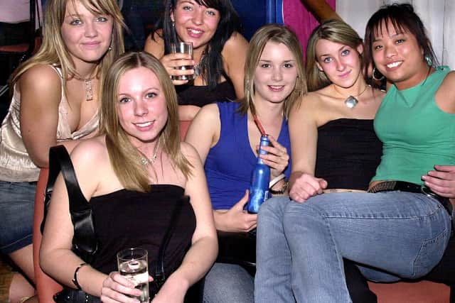 Revellers having a good time at the Bar Bluu complex, Clarendon Road, Southsea - (042347-0007)