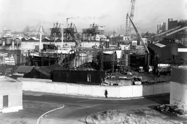 A somewhat different view of the Camber taken from the Square Tower. Photo: Mike Nolan postcard collection.