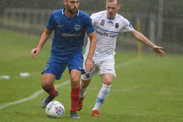 Ben Close on the ball during Pompey's 11-0 win over UCD AFC