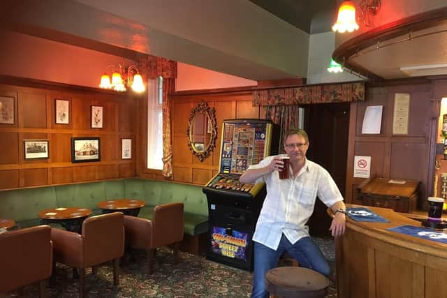 Richard Sheath enjoying a pint
