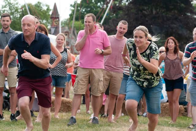 Games on the green. Picture: Duncan Shepherd