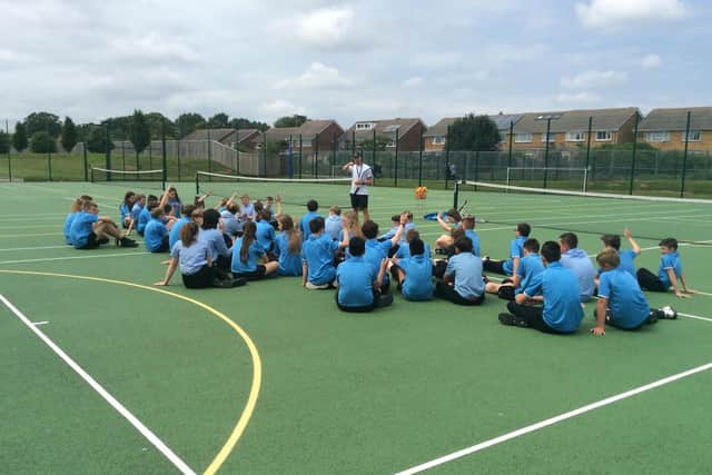 The Avenue Tennis club came in to run workshops for the students of Warblington School during Sports Week