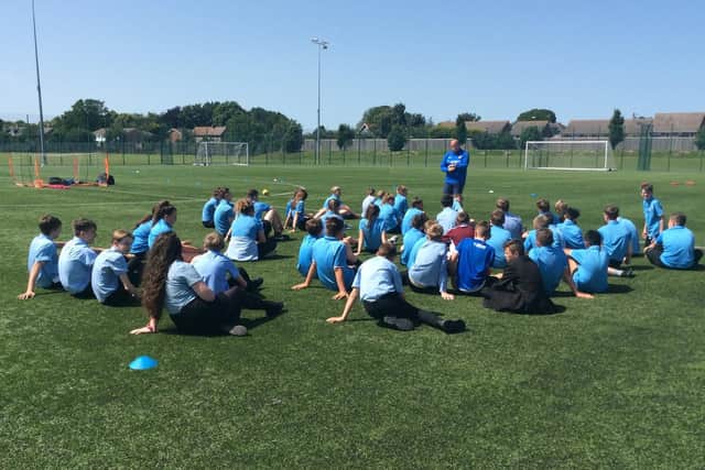 Pompey in the Community also joined Warblington School students for part of Sports Week