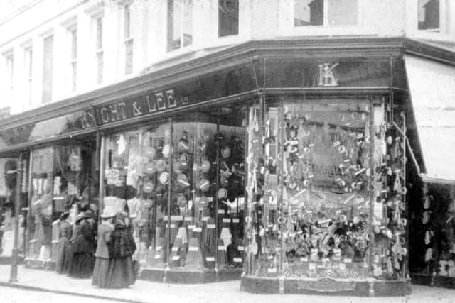 Here is what the Knight & Lee shop in Palmerston Road looked like in 1910