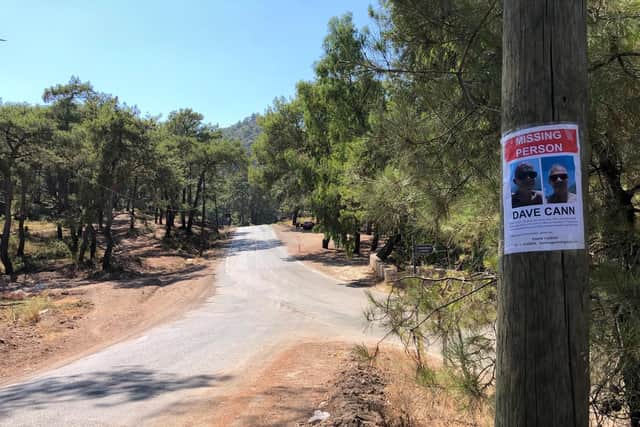 One of the Dave's missing person posters in Turkey. Picture: Family handout