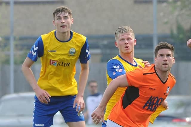 Matt Casey, left, in action for Gosport Borough. Picture: Sarah Standing